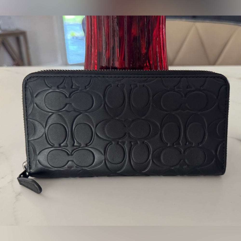 Coach Black Embossed Wallet